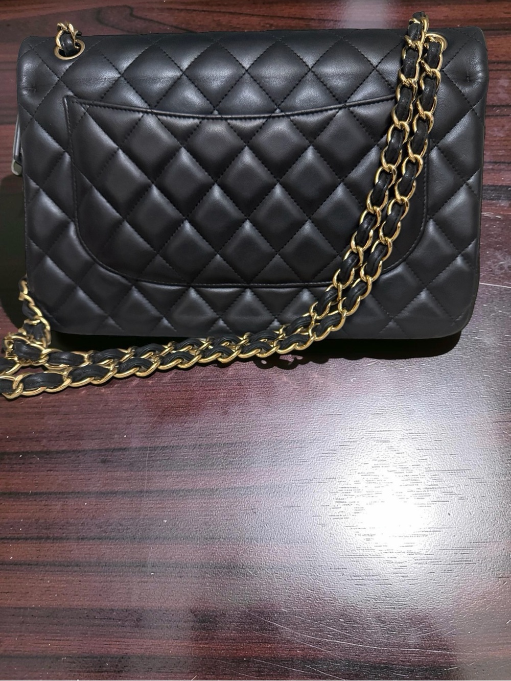 Chanel Classic Double Flap Bag Quilted Lambskin Jumbo - Picture 4 of 15